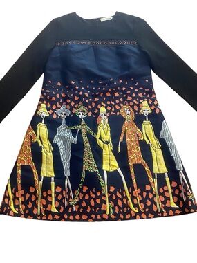 Wearable Art Yuja Women’s Mini Dress Long Sleeve Unique Artistic size L 🎊